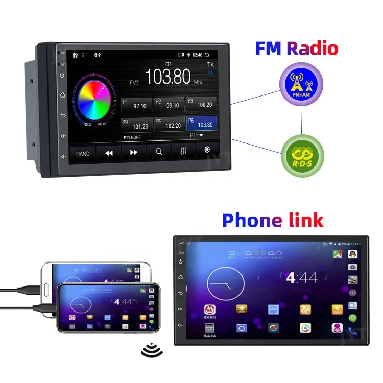 Сенсорный экран Центральный Мультимедиа 2 Din ПК с системой андроида и gps-навигацией Авто Радио стерео ВИДЕО Dvd