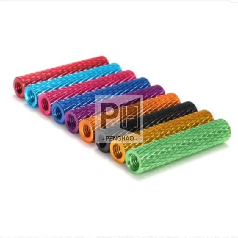 M3 Knurled Round Standoff Aluminum Column Round Alloy Spacer Stud Threaded Double Pass Light weight Standoff Spacer for RC Drone