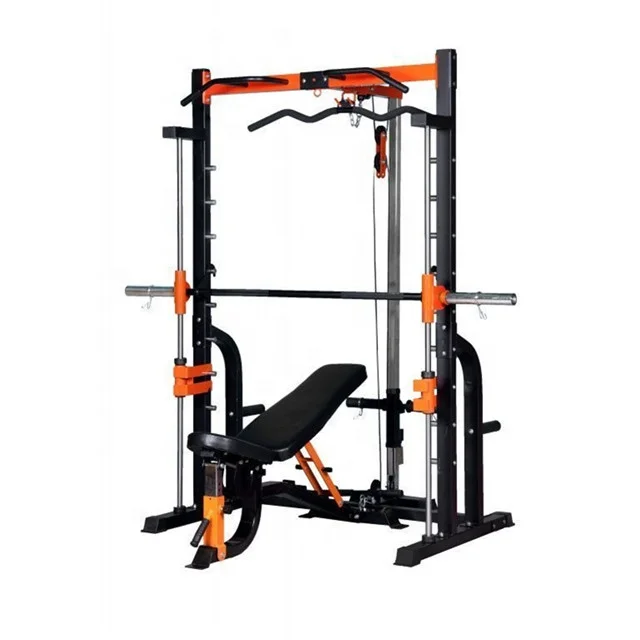 ZY Fitness Smith Machine Home Gym Power Cage with Semi-commercial Adjustable Bench