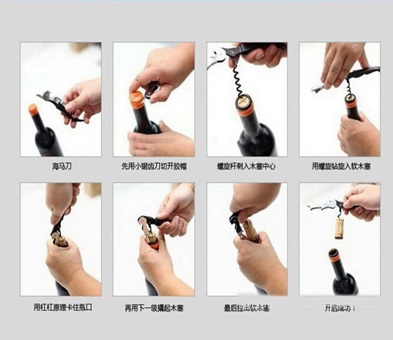 Custom Logo No MOQ Multifunction Deluxe Stainless Steel Wine Corkscrew Bottle Opener For Promotion