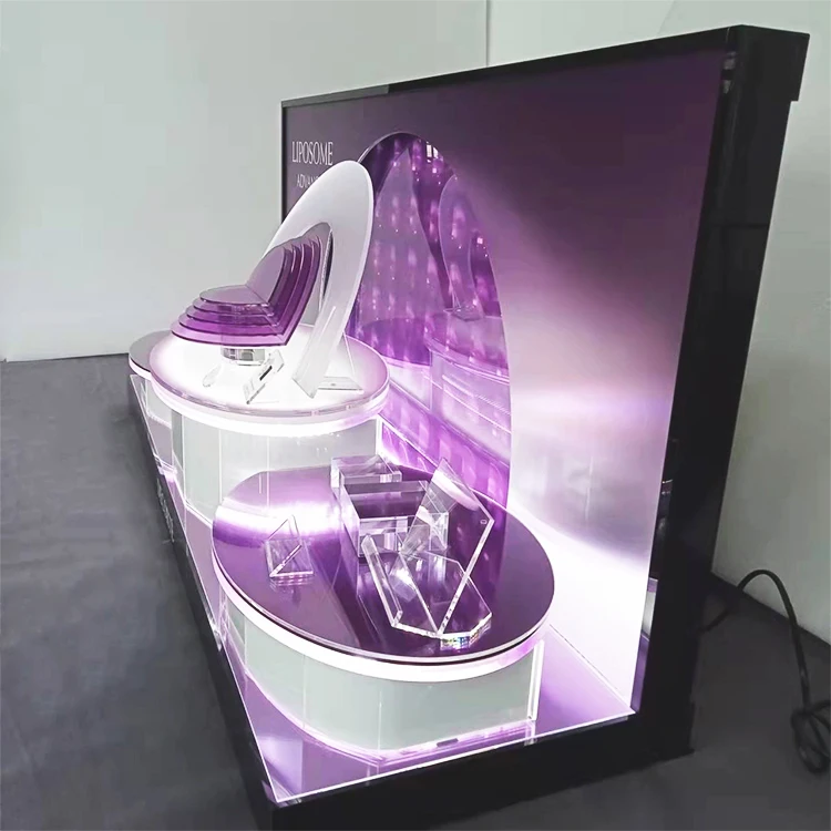 Профессиональный магазин витрины для макияжа стойки косметики светодиодные акриловые продуктов по уходу за кожей