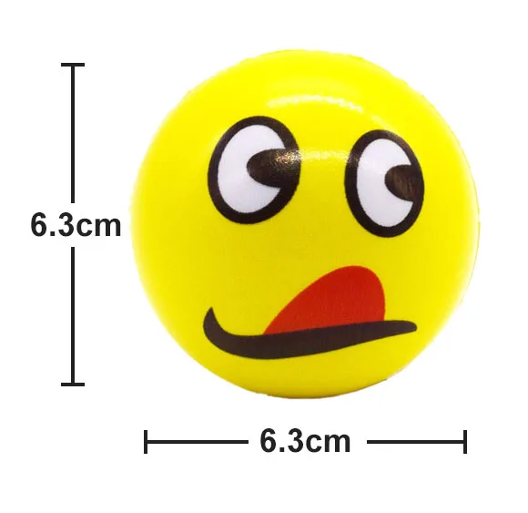 Promotional Anti Stress Squeeze Toys Smiley Stress Ball Custom Shape For Gifts And Premiums