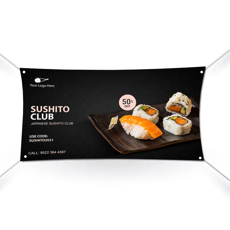 PVC Outdoor Advertising Durable Displays Waterproof UV Resistant Hanging Outdoor Custom Pvc For Roll Up Banners