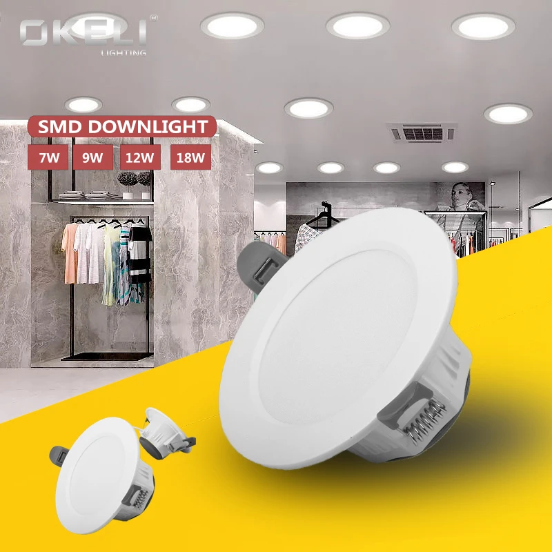 
OKELI Supplier Best Price 5w 7w mini led ceiling downlights 230v led recessed down light 