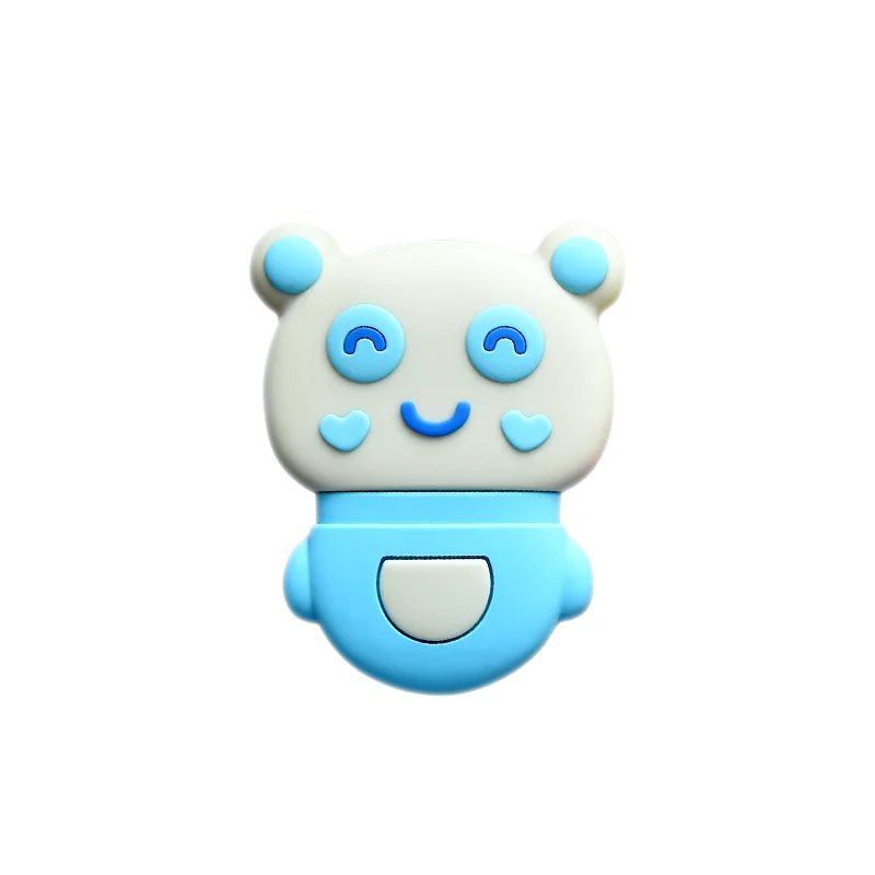 Silicone Cute Bear Silicone Baby Toddler Training Bite Teether for Kids Infant Children with Vibration