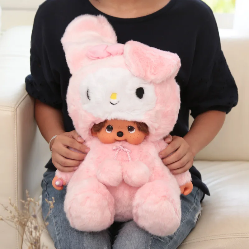 New Style Mengqiqi Model Animal Transformation Stitch Rabbit Doll Action Figure Collection Plush Toy for Kids