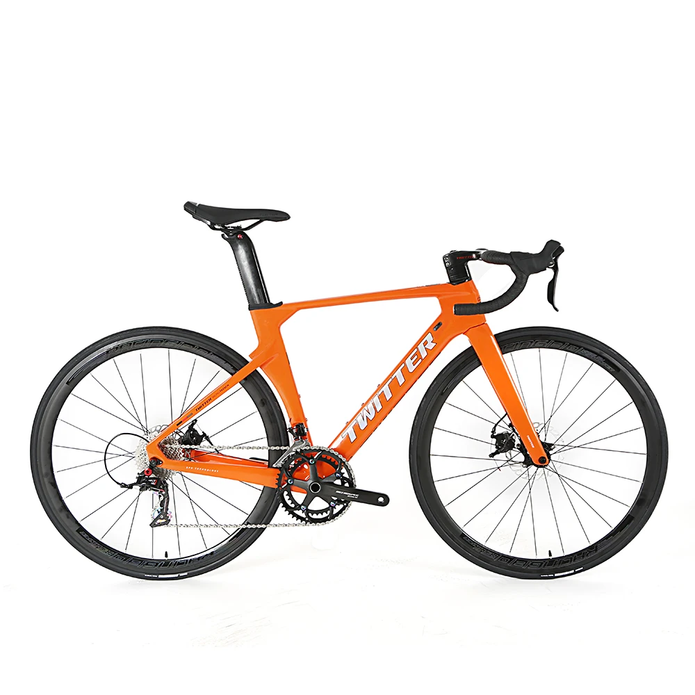 OEM Carbon fiber wheel set road bikes bicycle carbon aero road disc bike 22 Speed for adult