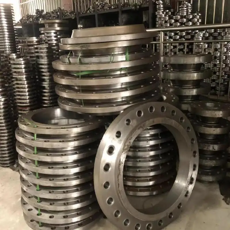 Plate Flange Pipe Fitting Pipe Fittings Flanges ASME 304 316 321  WCB Stainless Steel  Iron DIN ASMI Material