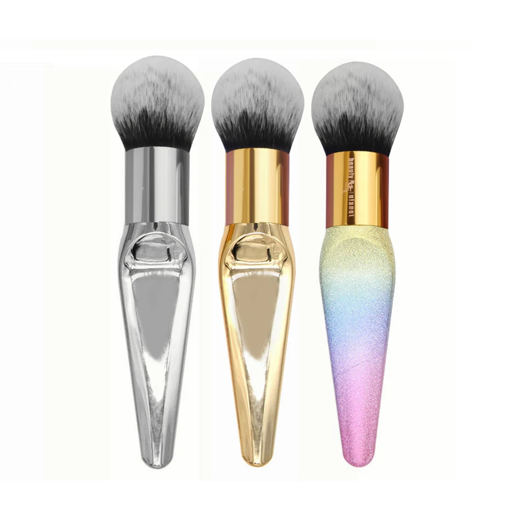 Beauty Planet Custom Logo High Quality Private Label Gold Scepter Kabuki Makeup Single Liquid Big Blush Powder Makeup Brush