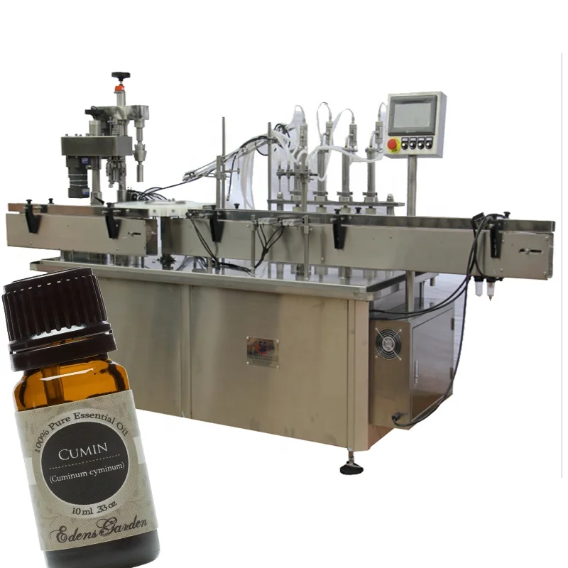 Dropper Bottle Oil Filling And Capping Machine With Servo Motor 10ml cbd oil bottle filling capping machine