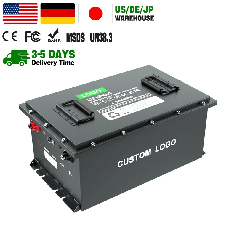 EU Stock Bluetooth BMS 48v 105ah  LiFePO4 Battery 36V 48V 72V 72AH 105AH  Lithium Golf Cart Battery With Lcd Display