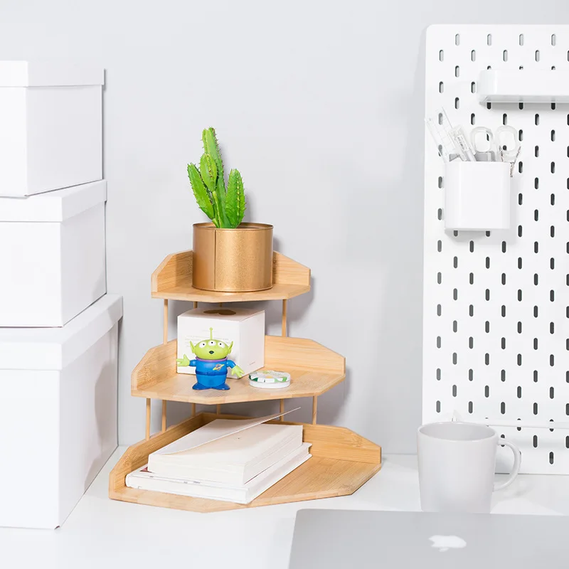 Kitchen Counter Storage Bathroom Countertop Storage Organizer Desk Bookshelf Spice Rack Corner Shelves