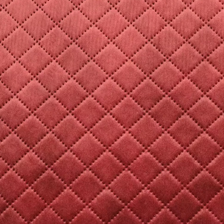 Classic Polyester Upholstery Quilting Knitted Fabric Holland Velvet Ultrasonic for Sofa Mattress Cover