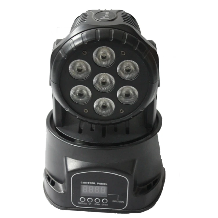 7 x 10w  4in1 RGBW DMX  LED Moving Head Stage Light for Disco Party Club