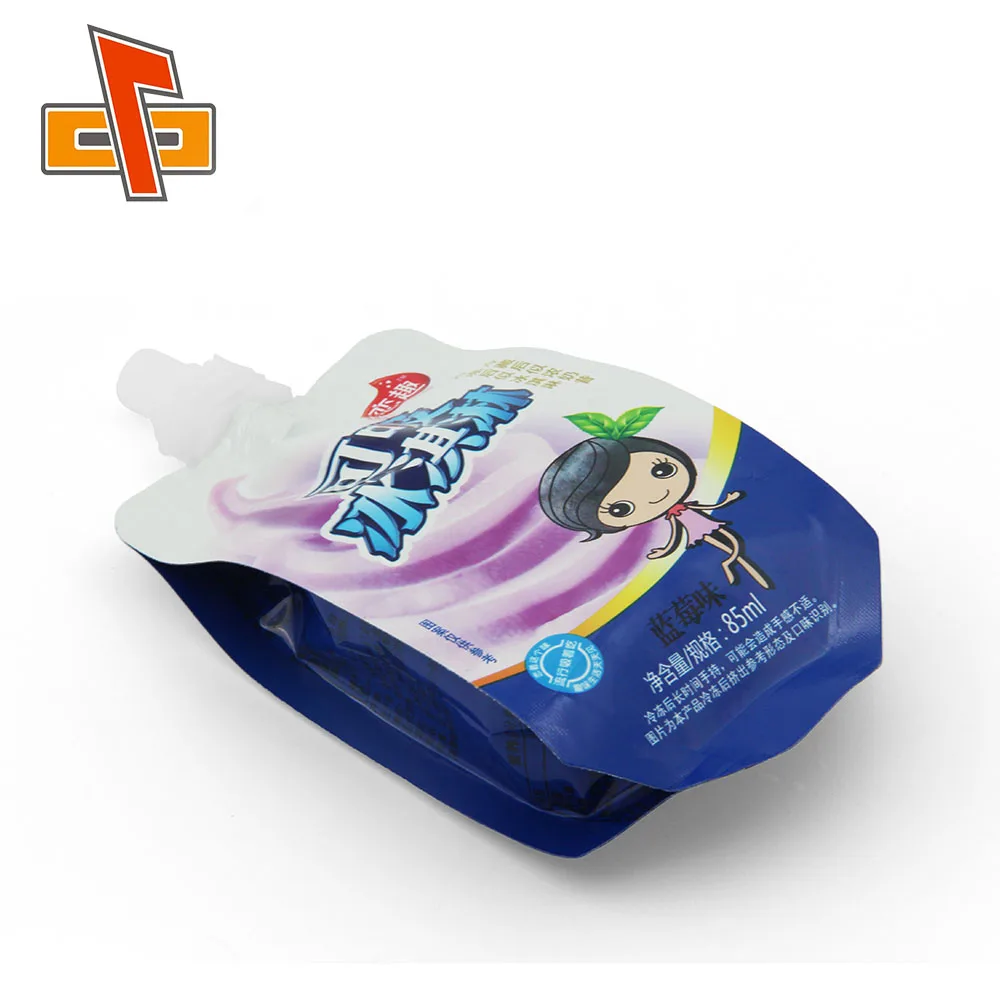 Zhongbao Custom Wholesale Aluminium Jelly water Juice Spouted Pouch Bag Doypack Filling Plastic Line Manufacturing