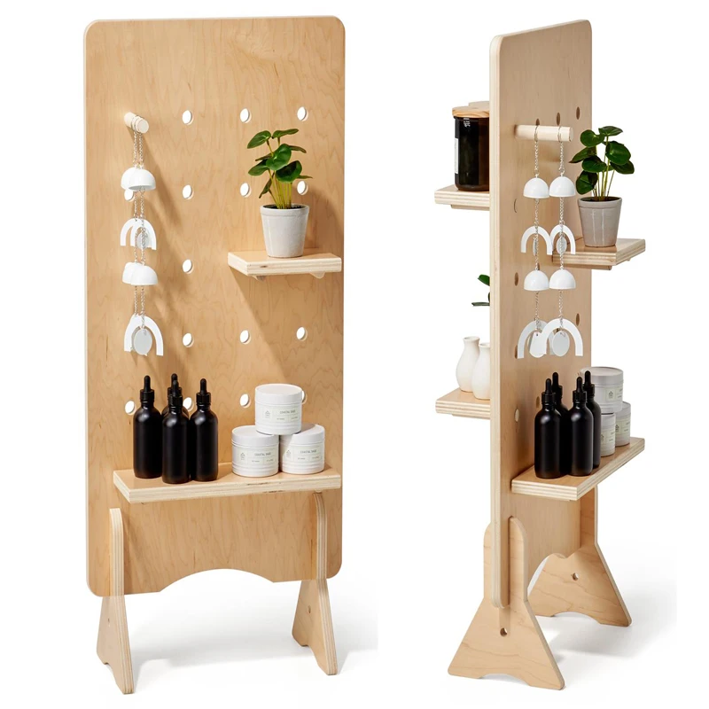 Стеллаж для стеллажей, деревянный материал, напольная стойка, складной дизайн-натуральный, белый, черный цвет