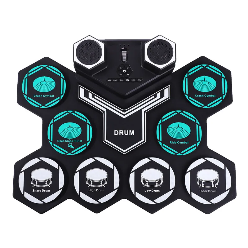 Wholesale High Quality Table-Top Music Practice Pad Electric Drum Set Roll Up Portable Drum Pad Electronic Drum Kit