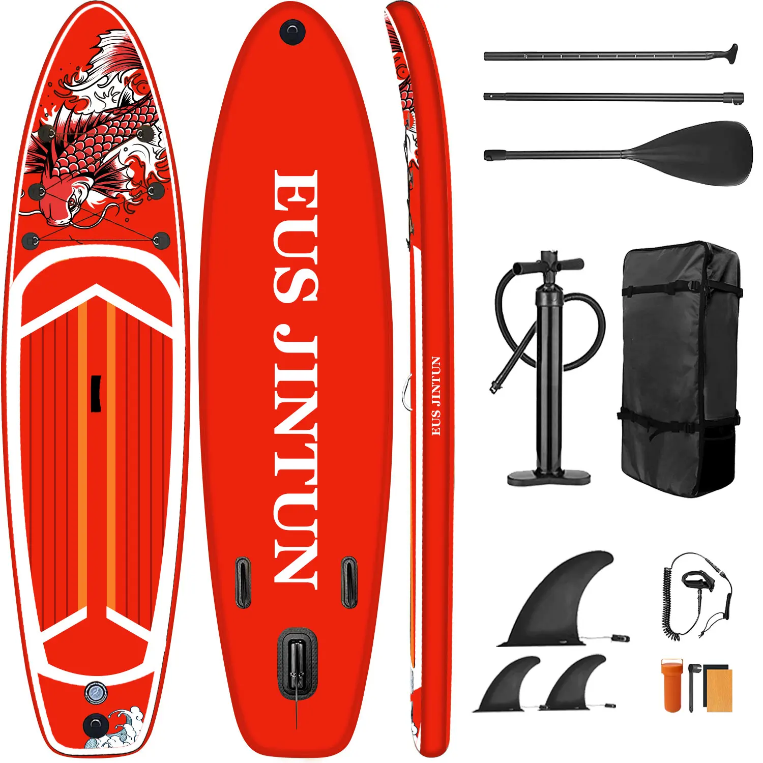 OEM Inflatable Paddleboard sup Wear-resistant durable sap Surfboard PVC Fishing paddle board sup board koi