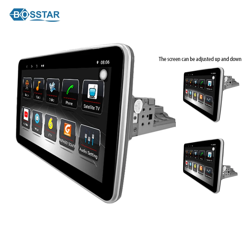 Android 1/2 Din Adjustable 10 Inch Touch Screen 4 Core Universal Car Radio Stereo Player with GPS Car multimedia