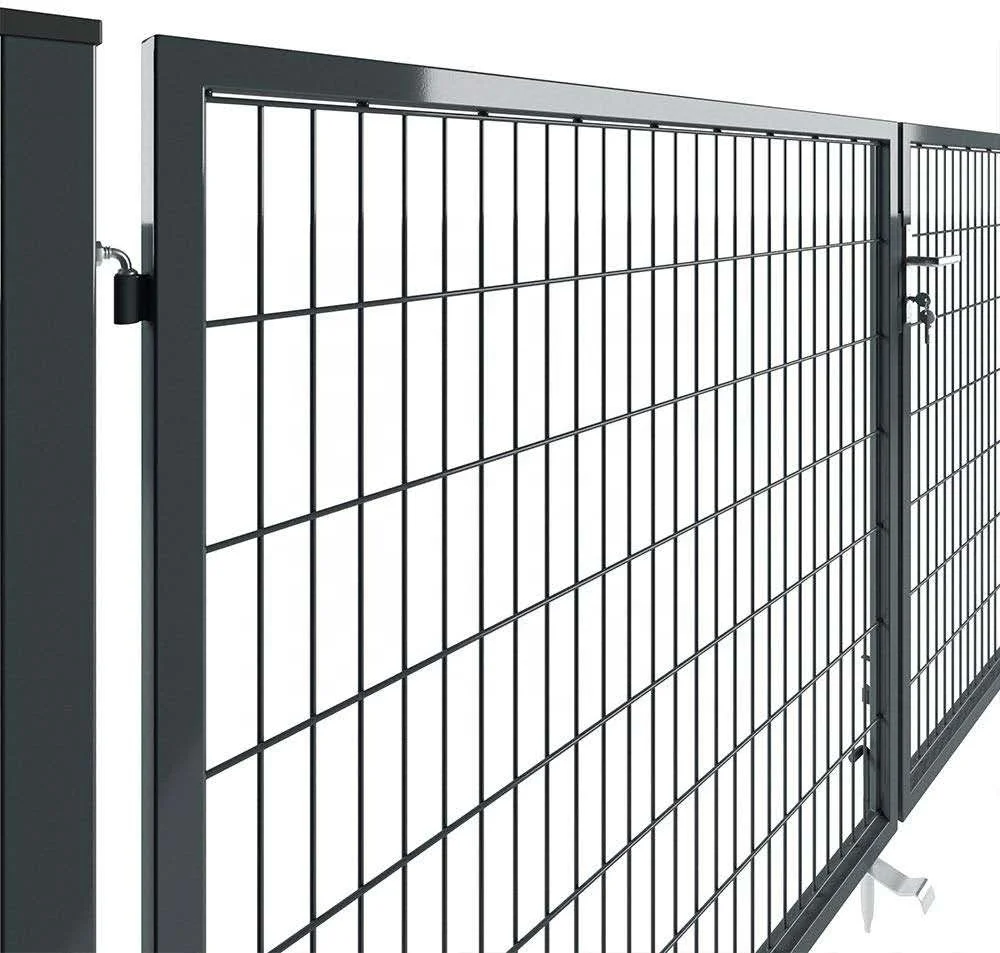 Morden Europe style steel coated  garden gate  with poles