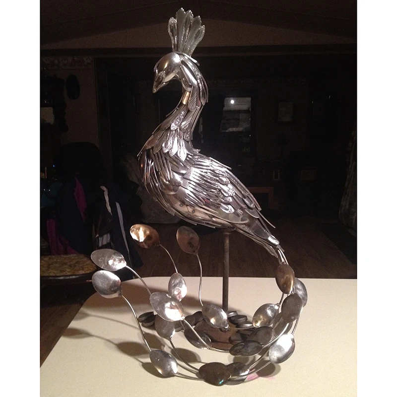 garden park decorative large metal peacock garden statues for sale