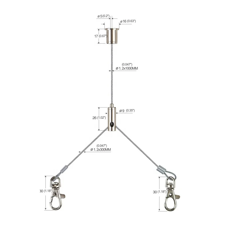 China factory adjustable lighting system painting hanging cable suspending