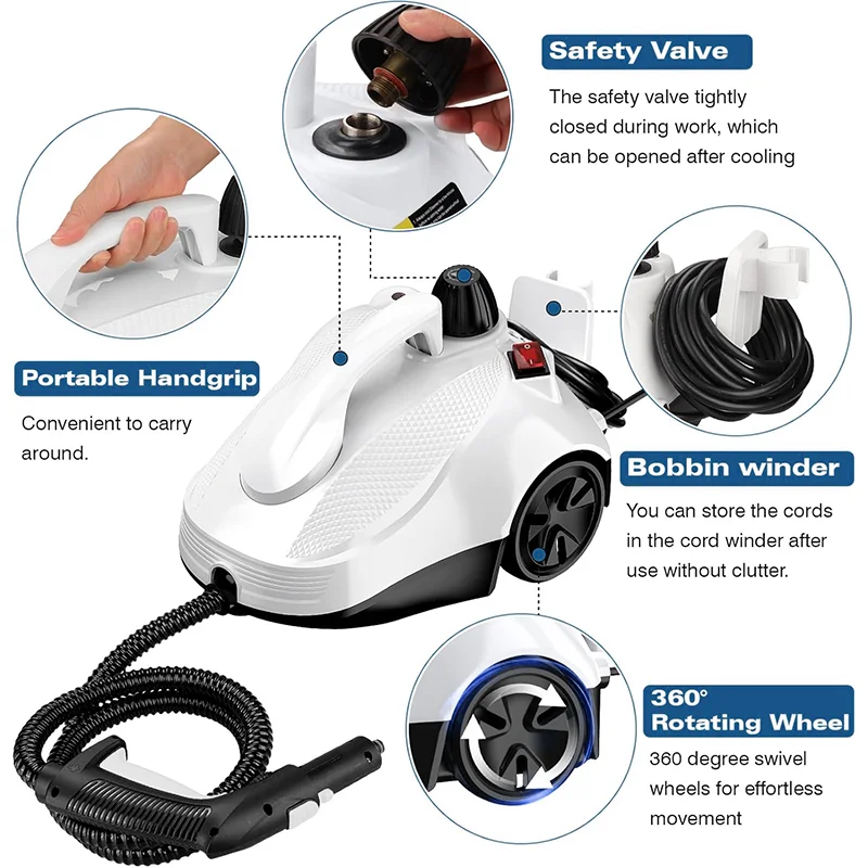 Customize Professional Portable Steamer With Hot Water Functions High Pressure Handheld Steam Cleaners For Household Kitchen Use