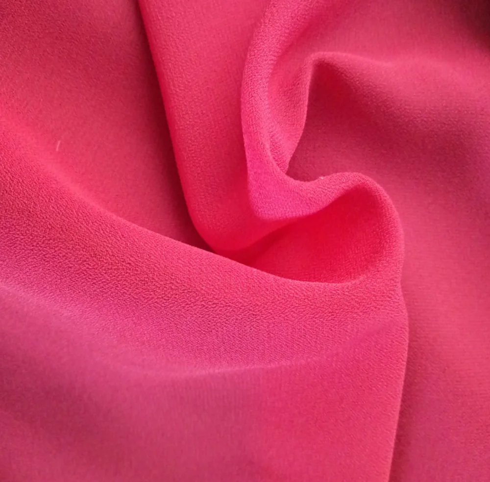 soft and cool 100% polyester chiffon crepe georgette fabric for dress