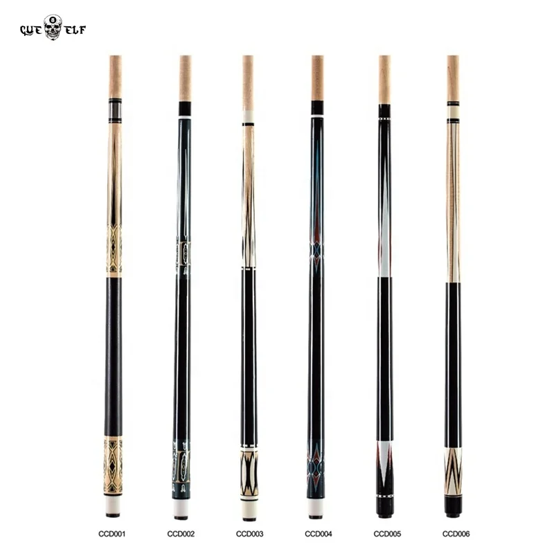 cueelf12mm142cm 510gsticker carom pool cue with maple shaft