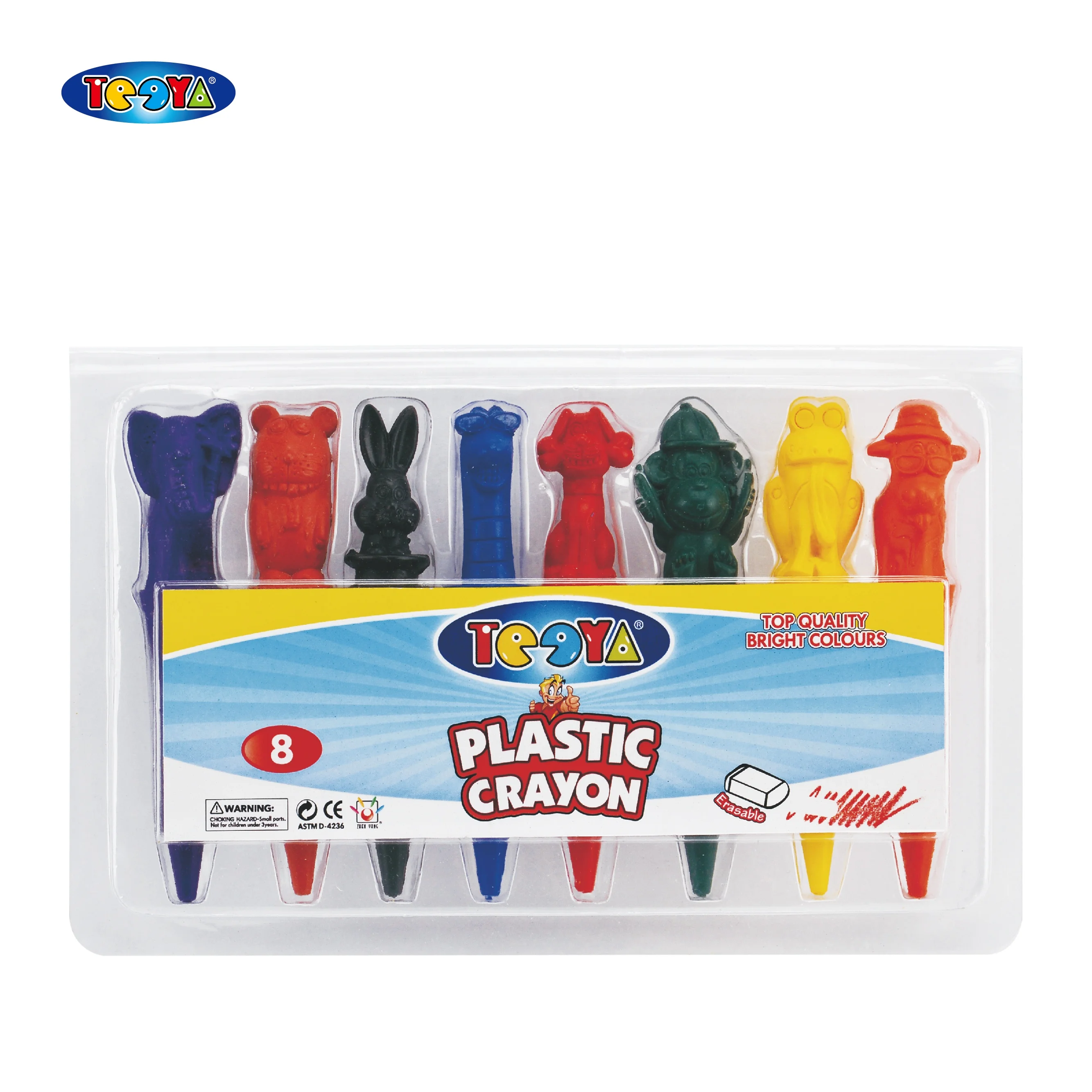 
12COLOR 8*115MM HEXAGONAL PLASTIC CRAYON IN PP BOX WITH SHARPENER & ERASER ENLOSED 