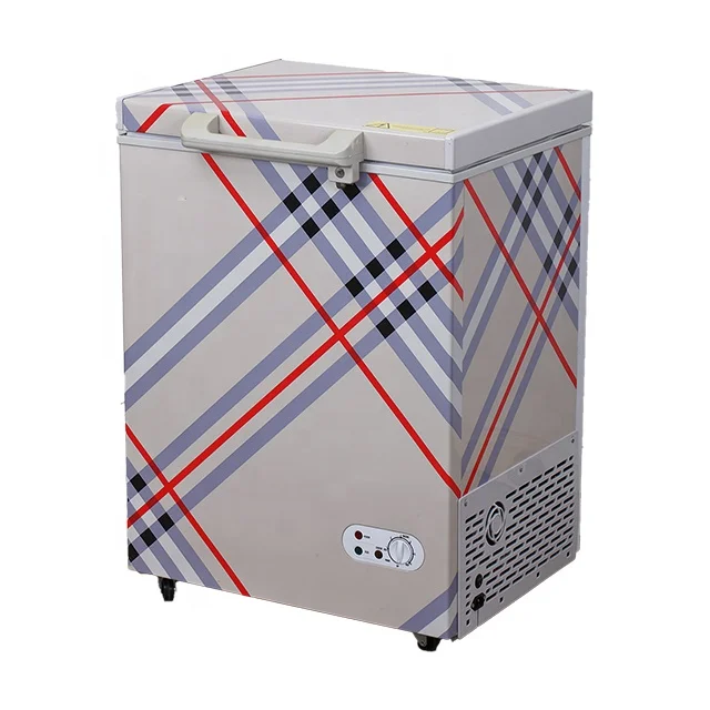 Бесплатный образец экологически чистый хладагент R134A Солнечный и Электрический DC12/24V 58W 105 л холодильник с морозильной камерой постоянного тока