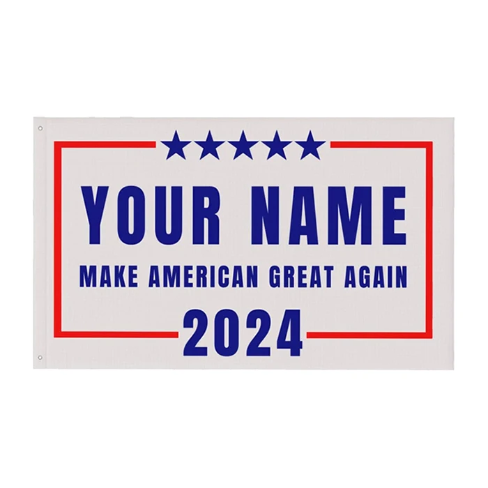 Professional Double Sided Events 100% Polyester Printing Customized Outdoor Advertising Custom 3*5FT Election Banner Flags