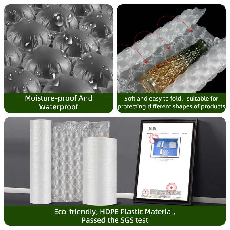 E-commerce Protective Cushioning Packaging Film Roll 300m/roll Air Bubble