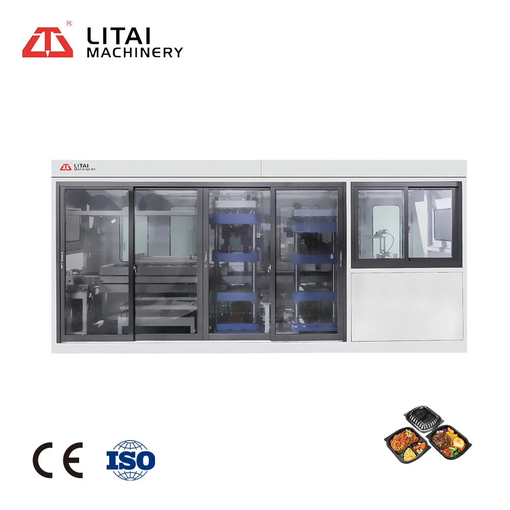 
High quality LITAI 3-station TTF400A plastic fruit tray thermoforming machine price 