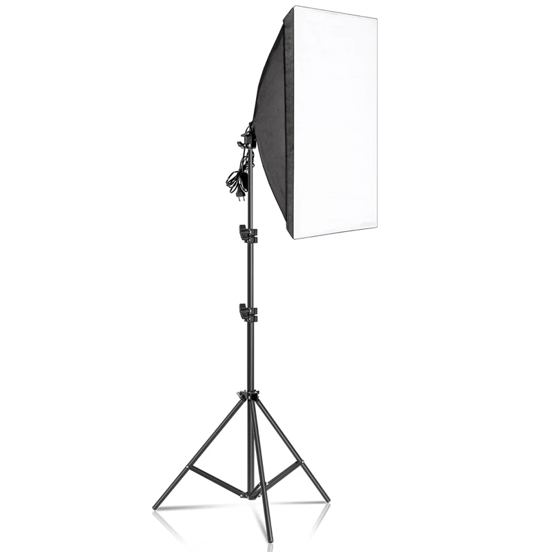 Photography Studio Softbox Lighting Kit 6500k Continuous Equipment 50*70cm Softbox Led Bulb For Portrait Video Shooting