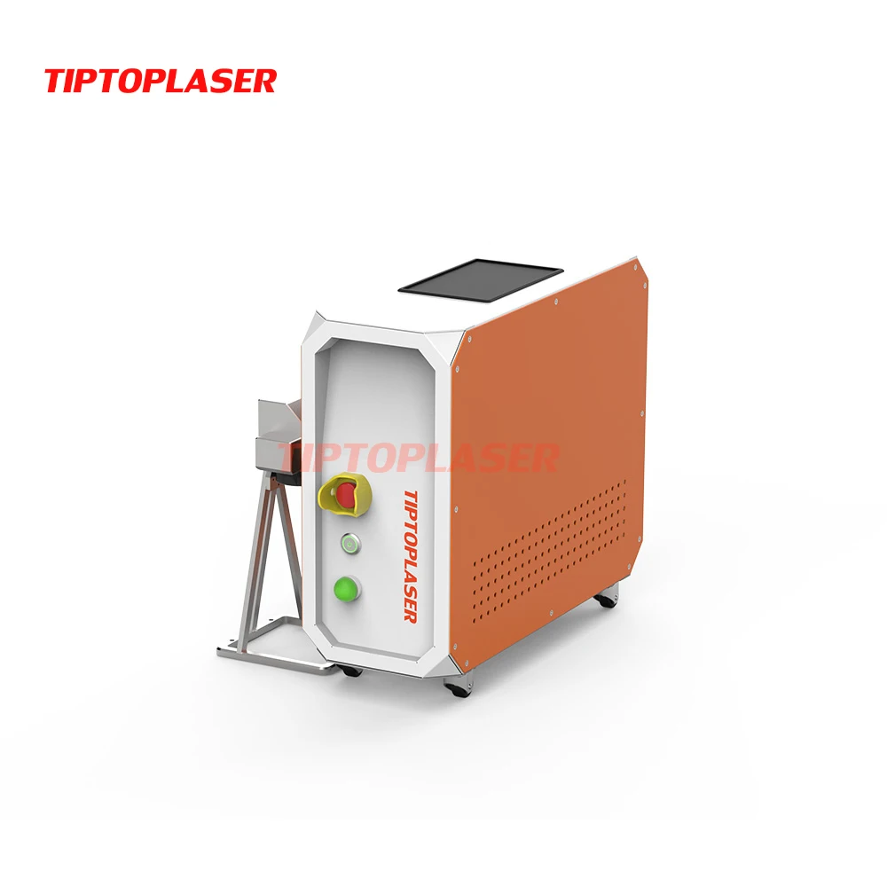 mini laser cleaning machine fiber 100w 200w pulse for metal oil paint rust removal graffiti on concrete metals stones wood