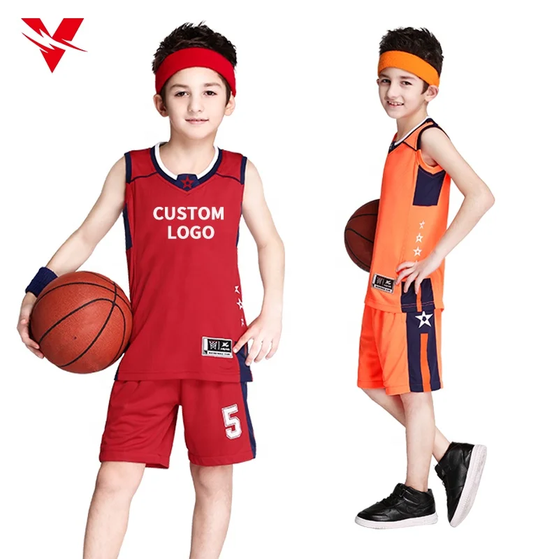 Оптовая продажа, детская баскетбольная Джерси, индивидуальная баскетбольная форма для мальчиков и девочек, Полиэстеровая дышащая быстросохнущая детская баскетбольная рубашка