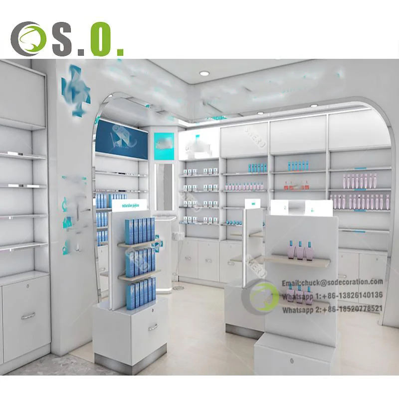 Factory Direct Sale Medical Shop Furniture Pharmacy Shop Fitting Display Racks For Pharmacy