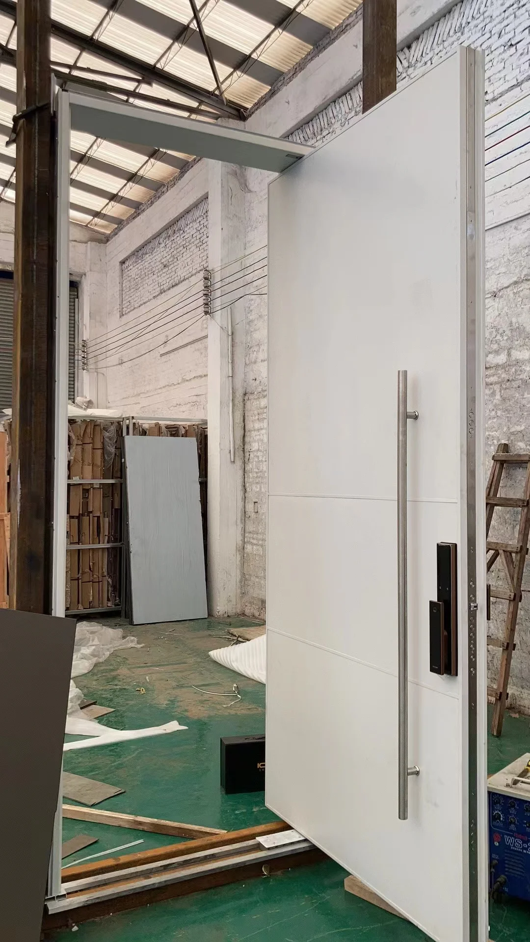 Seeyesdoor Acclarent Pivot Lighting Frame Front Door Entry Door With Smart Security Door Lock