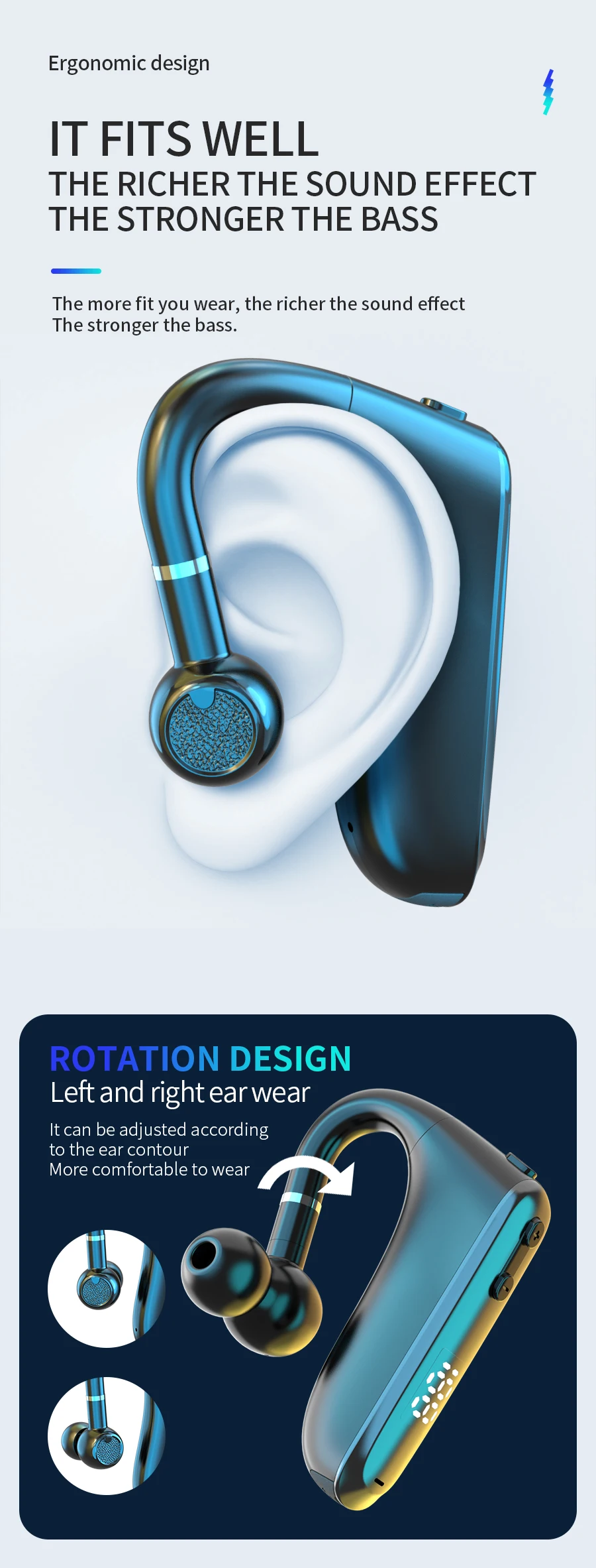 Новый продукт Md618 шумоподавляющие наушники-вкладыши наушники с крючком спортивные игровые Беспроводные микрофоном