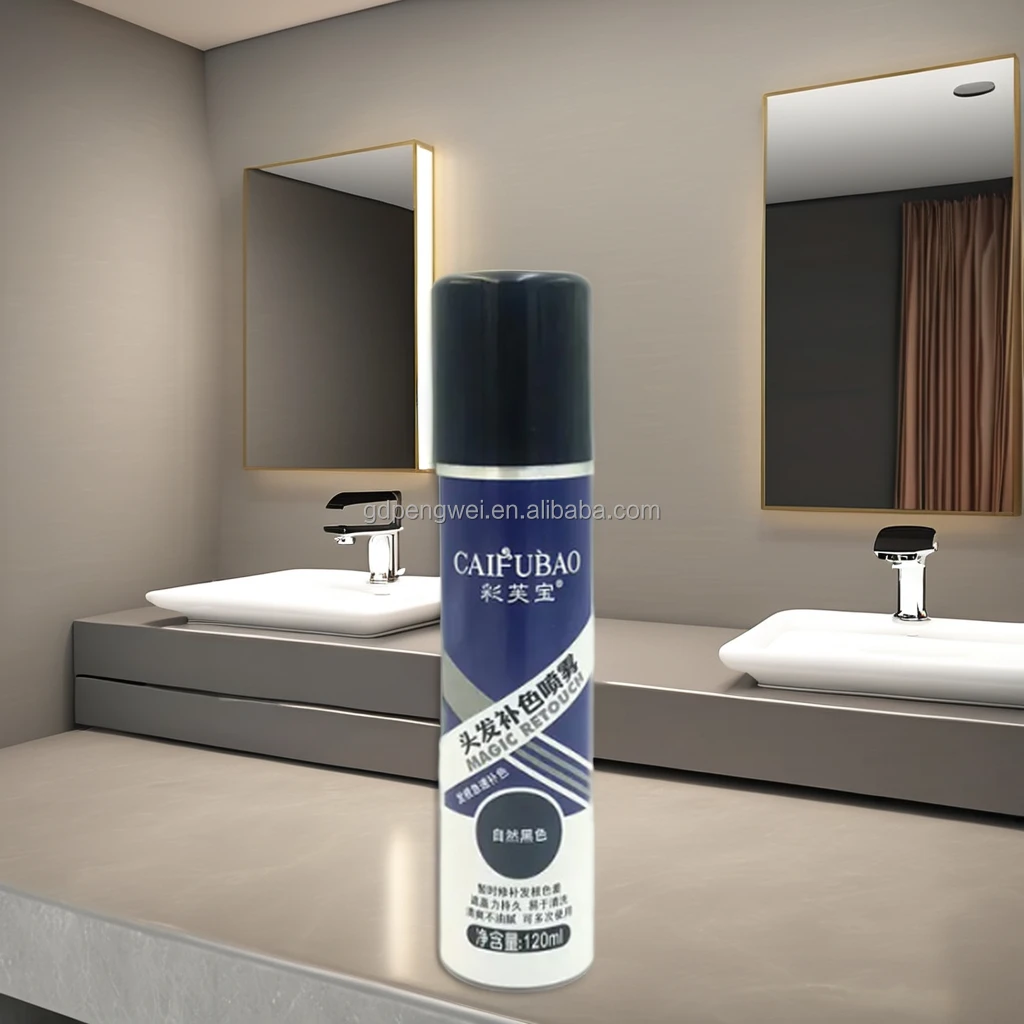Wholesale Temporary Hair Root Color Repair Spray Hairdressing Products Barber Shop In Use Hair Color Spray