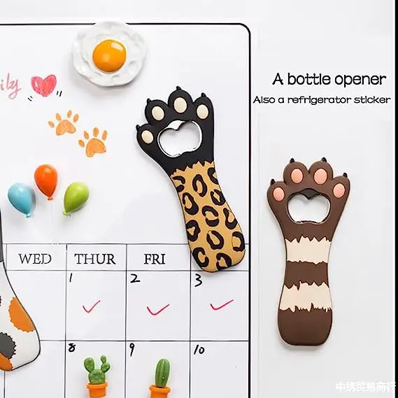 3D Cartoon Cute Custom Magnetic Soft PVC Rubber Bottle Opener Plastic Bottle Opener