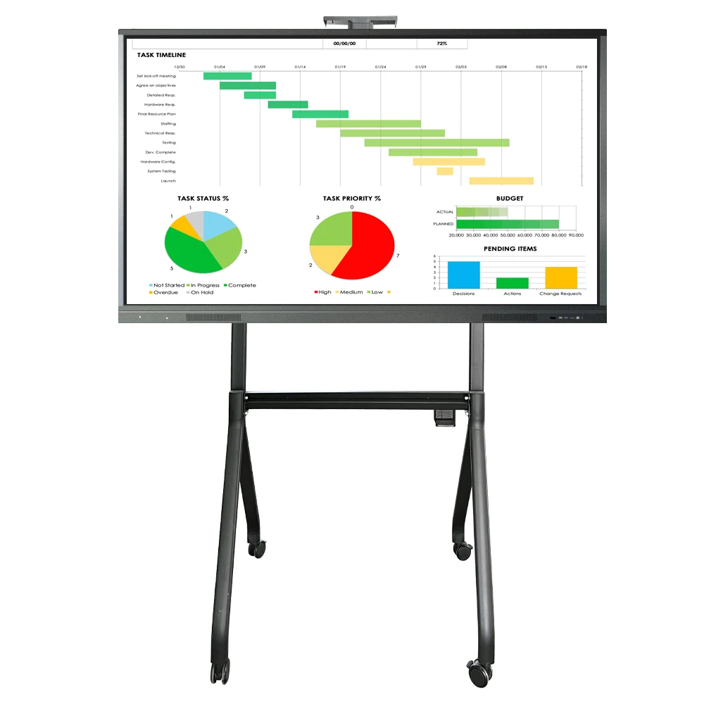 Pen Finger Touch Interactive Flat Panel 65 Inch 4K Lcd Digital Interactive Smart Boards For Schools Teaching
