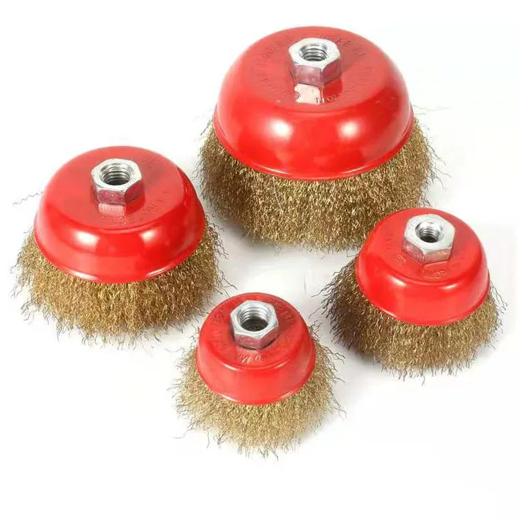 High Quality Crimped 3inch 4inch steel wire cup brush for Remove Rust,Paint