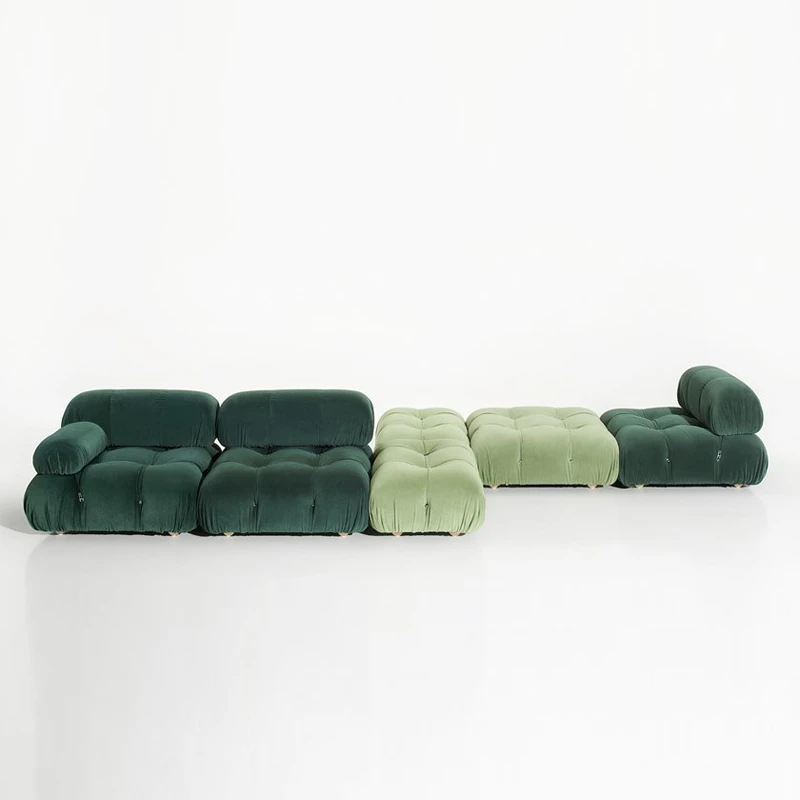 Modern italian design european style nordic fabric velvet leisure module sofa