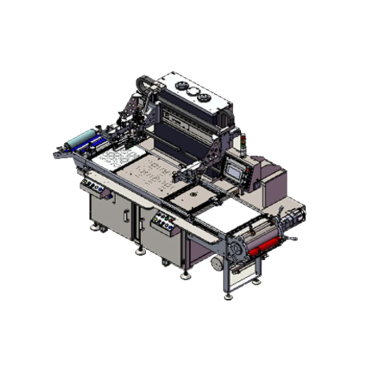 Automatic roll to roll silicone paper screen printing machine