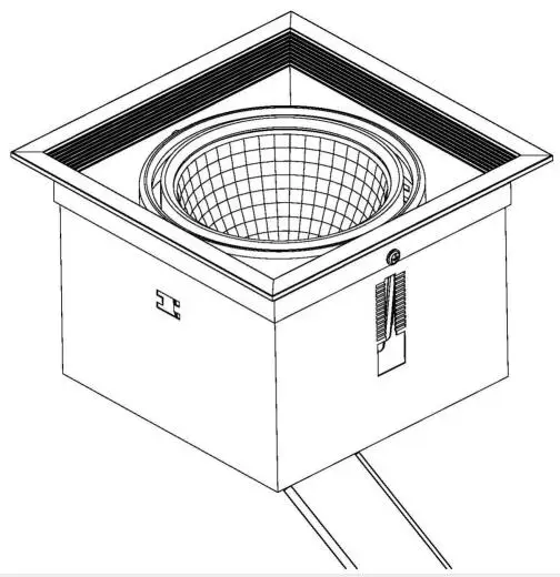 
China Manufacturer Aluminum Anti Glare Recessed 30W LED Grille Light COB Home Hotel Villa Grille Down Light for Supermarket 