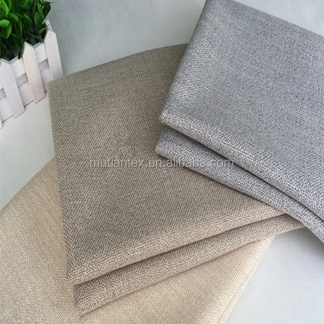 knitting fabric bonded100%polyester faux linen sofa fabric polyester linen fabric for pillows