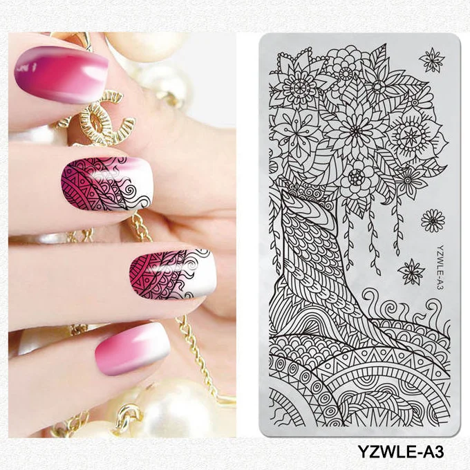 Wholesale Custom Stainless Steel Geometry Stamp Nail Art Stamping Plate
