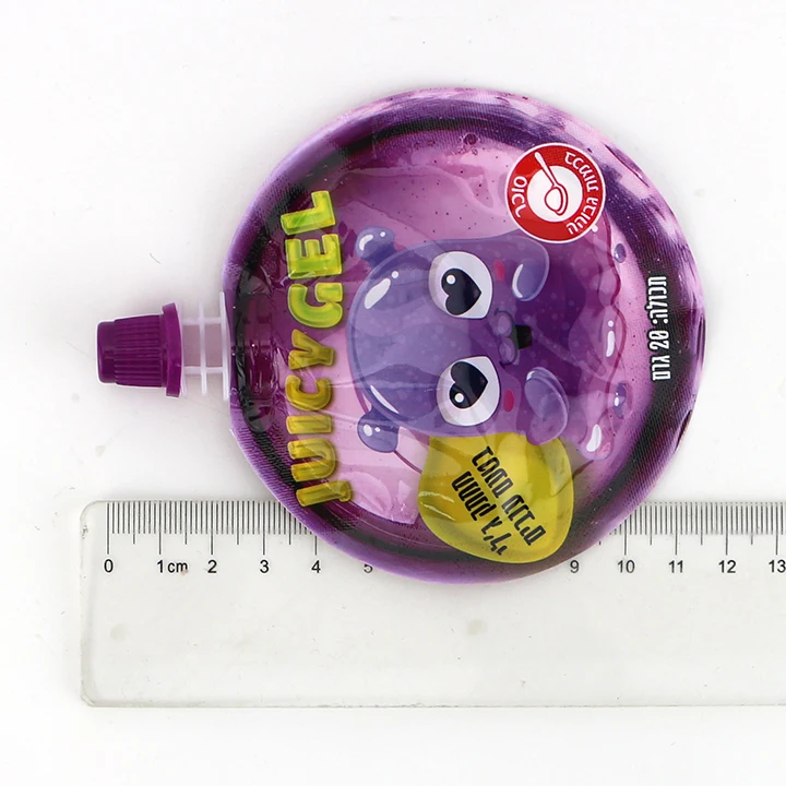 Kosher Round Spirit Shape Super Sour Squeeze Juice Gel Jam Liquid Candy